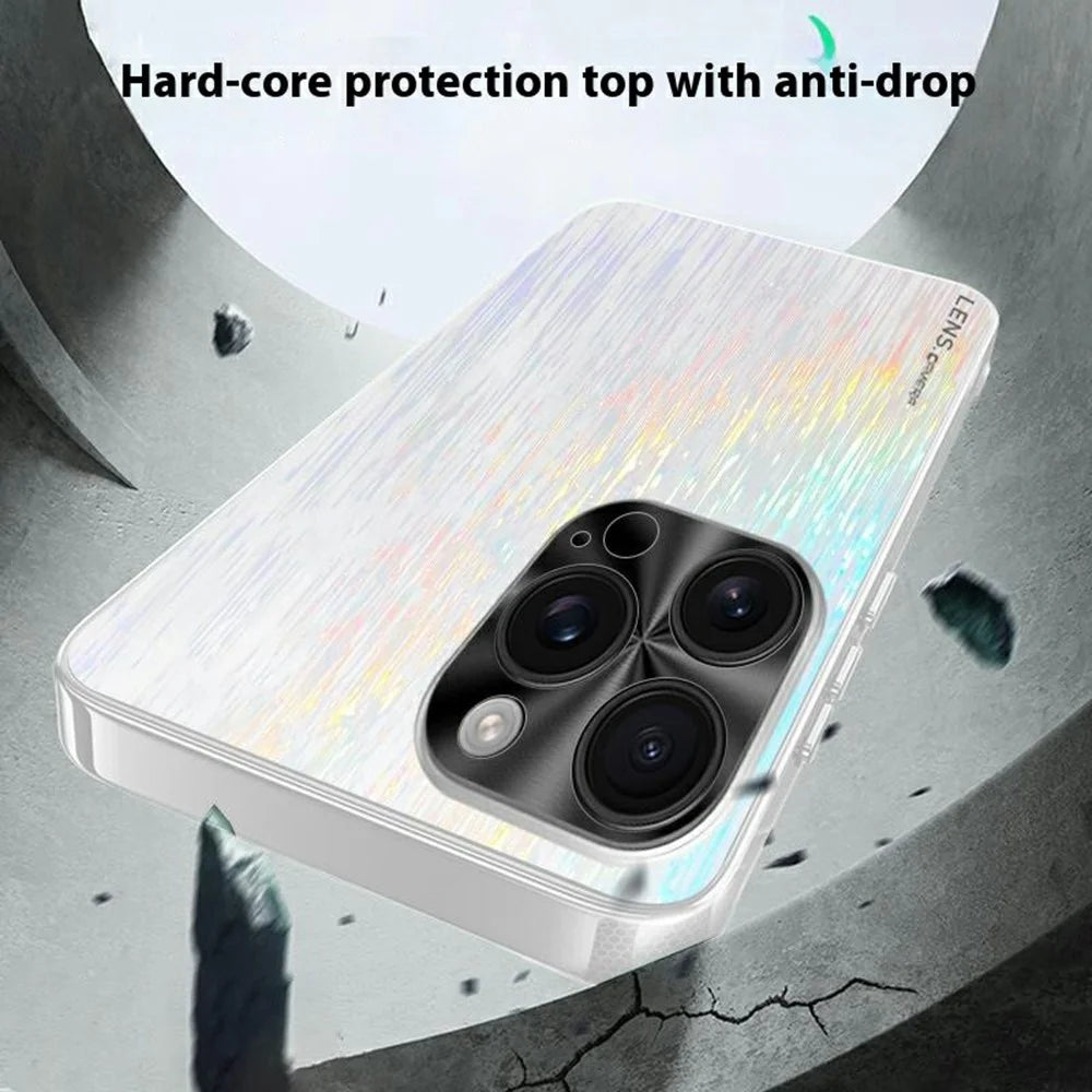 For iPhone 16 Pro Colorful Phone Case Ultra Slim Dropproof Hard PC Back Cover - Sky Blue - 3
