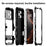 R-JUST RJ09-1 For iPhone 16 Pro Case Silicone+Aluminium Alloy Phone Cover with Screen Film - Black - 6