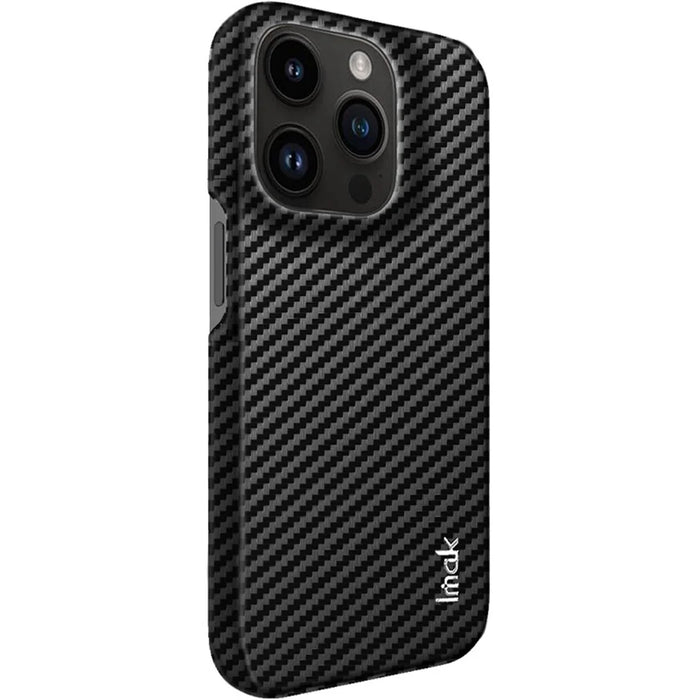IMAK Ruiyi Series for iPhone 14 Pro Carbon Fiber Texture PU Leather Coated PC Case Shockproof Back Cover - 3