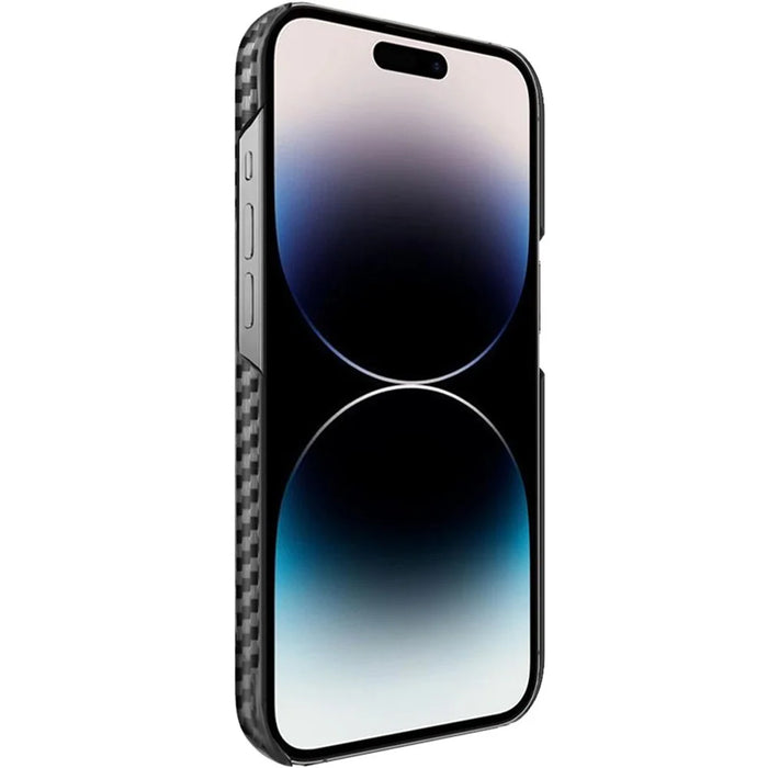 IMAK Ruiyi Series for iPhone 14 Pro Carbon Fiber Texture PU Leather Coated PC Case Shockproof Back Cover - 4