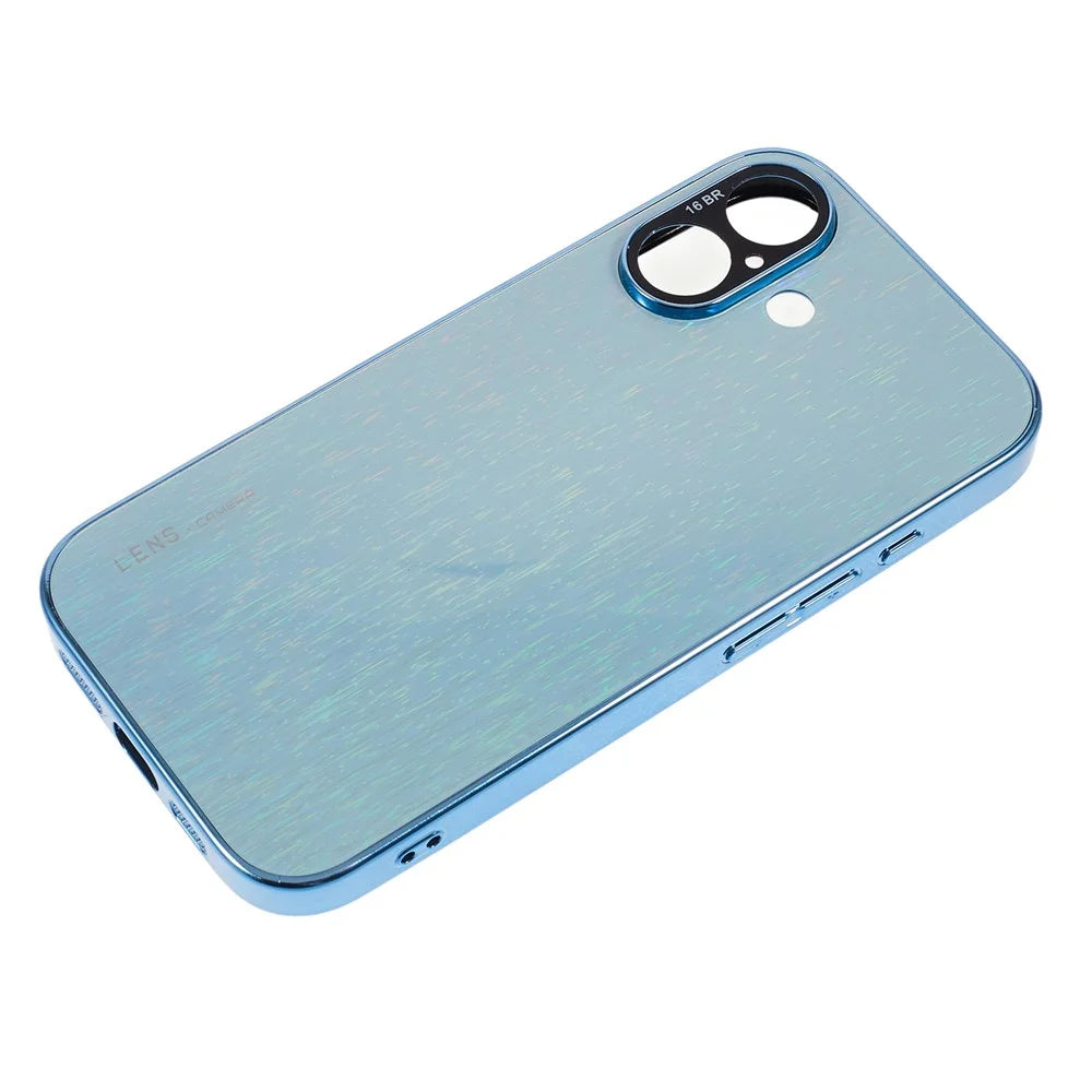 For iPhone 16 Colorful Phone Case Ultra Slim Dropproof Hard PC Back Cover - Sky Blue - 3