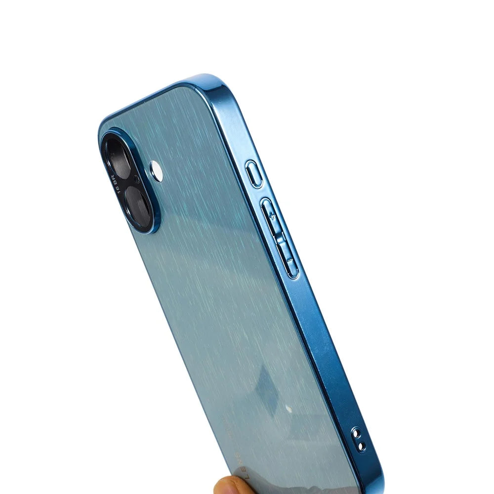 For iPhone 16 Plus Colorful Phone Case Ultra Slim Dropproof Hard PC Back Cover - Sky Blue - 6