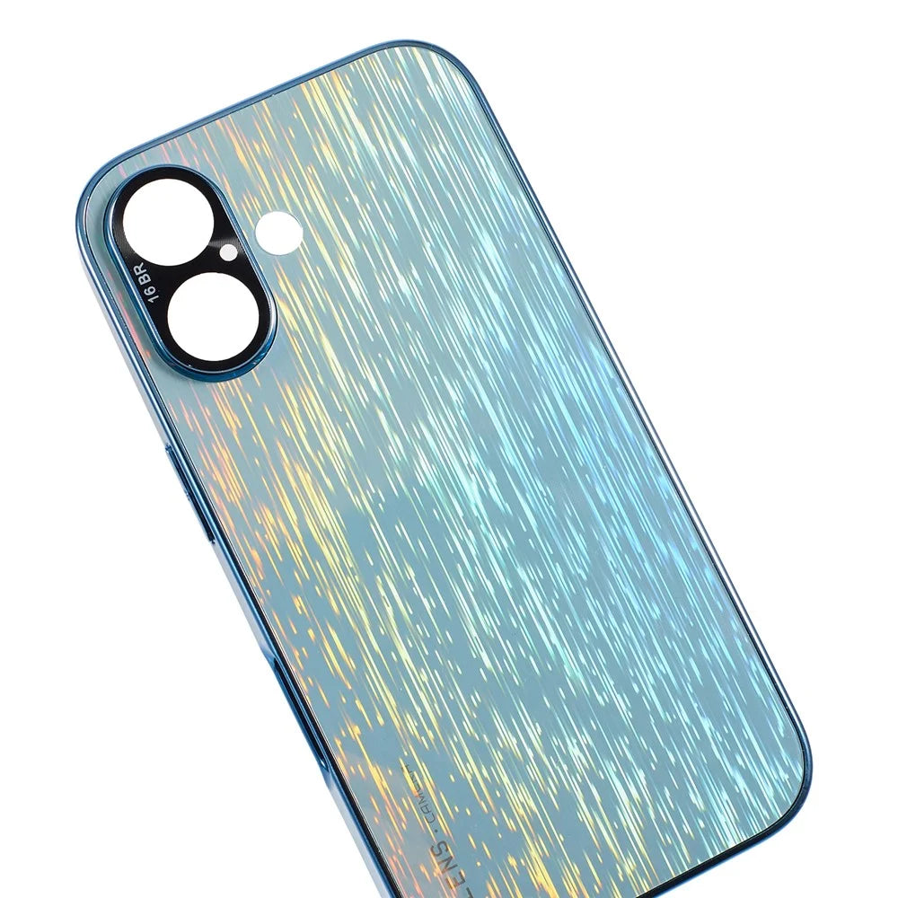 For iPhone 16 Plus Colorful Phone Case Ultra Slim Dropproof Hard PC Back Cover - Sky Blue - 7