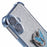 For iPhone 16 Case Butterfly Kickstand Glitter TPU Shockproof Phone Cover - Blue - 7