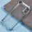 For iPhone 16 Case Reinforced Corners Glitter TPU Clear Back Cover - Blue - 6