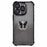 For iPhone 16 Pro Case Butterfly Kickstand Glitter TPU Shockproof Phone Cover - Black - 3