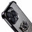 For iPhone 16 Pro Case Butterfly Kickstand Glitter TPU Shockproof Phone Cover - Black - 7