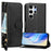 For Samsung Galaxy S25 Ultra Case Zipper Pocket Multiple Card Slots Leather Phone Cover - Black - 2