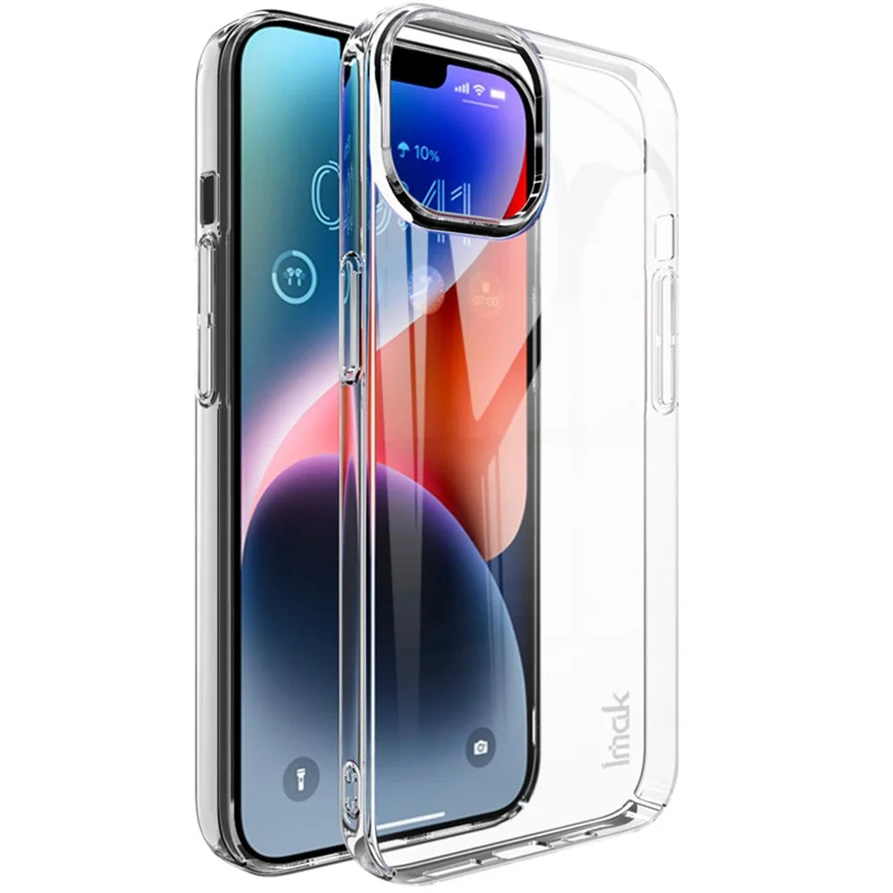 IMAK Air II Pro Crystal Clear Phone Case for iPhone 14 Plus Anti-Fall Shockproof Cover Hard PC Protective Case - 1