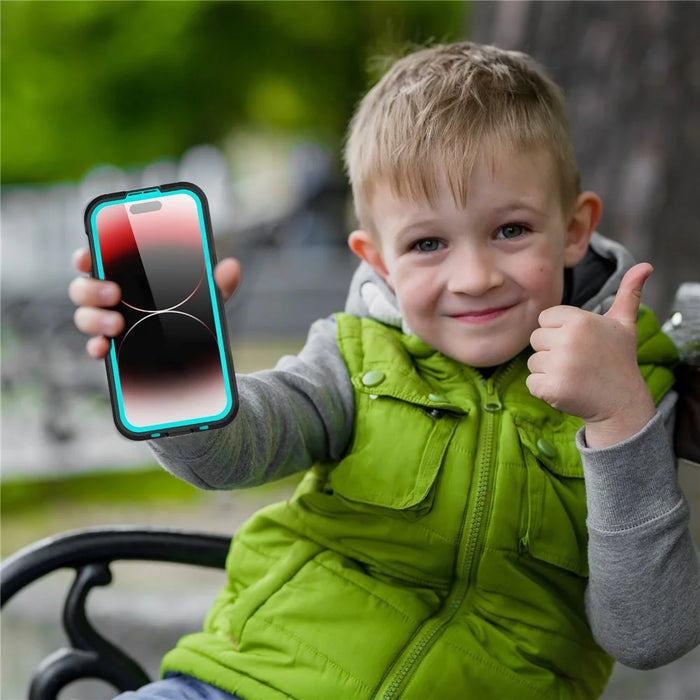 REDPEPPER Dot+ Series For iPhone 15 Pro Phone Case Compatible with MagSafe IP68 Waterproof Clear Phone Cover - Blue - 3