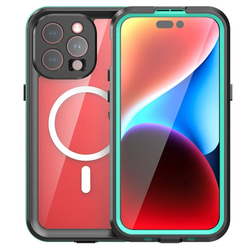 REDPEPPER Dot+ Series For iPhone 15 Pro Max Phone Case Compatible with MagSafe IP68 Waterproof Clear Phone Cover - Blue - 2