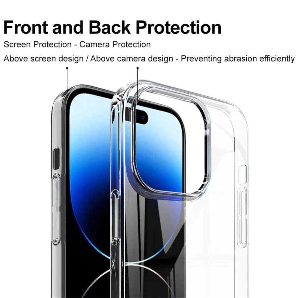 IMAK Air II Pro Shockproof Case for iPhone 14 Pro Max Ultra Clear Anti-Scratch Phone Cover Hard PC Phone Case - 3
