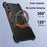 For Sony Xperia 1 V Kickstand Case Metal Bumper Magnetic Phone Cover - Black / Red - 5