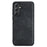 DG.MING For Samsung Galaxy S25 Case PU Leather Covered PC+TPU Hybrid Phone Shell - Black - 3