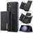 DG.MING M1 Series for Samsung Galaxy S25+ Case Kickstand PU Phone Cover with Detachable Wallet - Black - 1