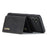 DG.MING M1 Series for Samsung Galaxy S25+ Case Kickstand PU Phone Cover with Detachable Wallet - Black - 7