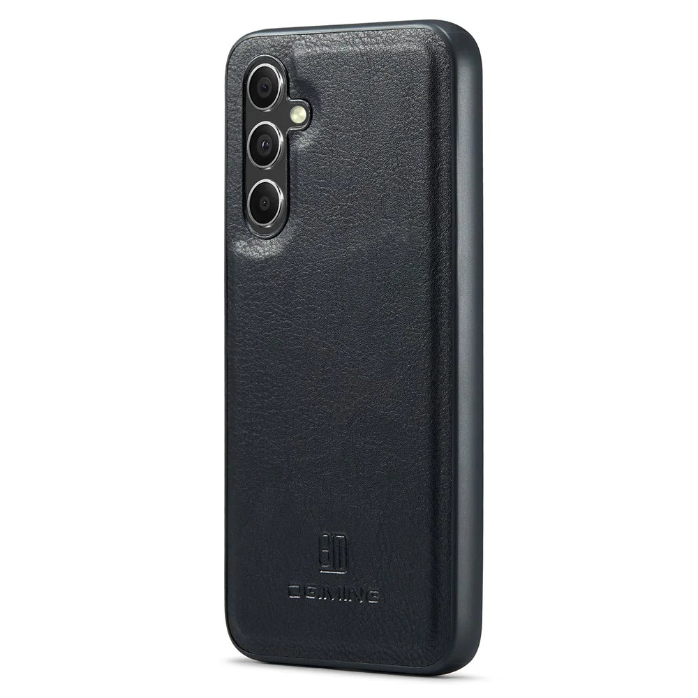 DG.MING for Samsung Galaxy S25+ Case Detachable Split Leather Phone Cover - Black - 6