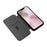 For iPhone 17e / 16e Case Carbon Fiber Texture Drop-Proof PU Leather Phone Cover - Black - 4