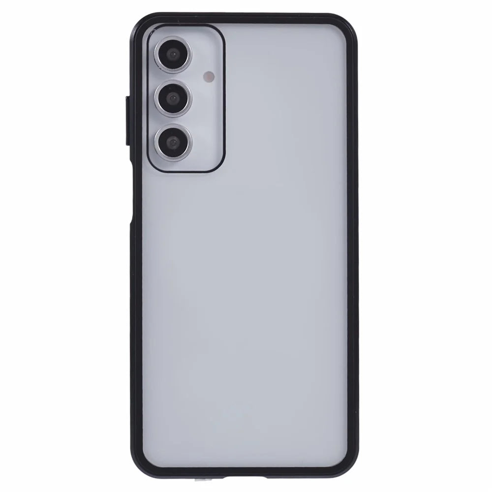 For Samsung Galaxy A16 4G / 5G Full Body Case Magnetic Tempered Glass Double-Sided Phone Case - Black - 2