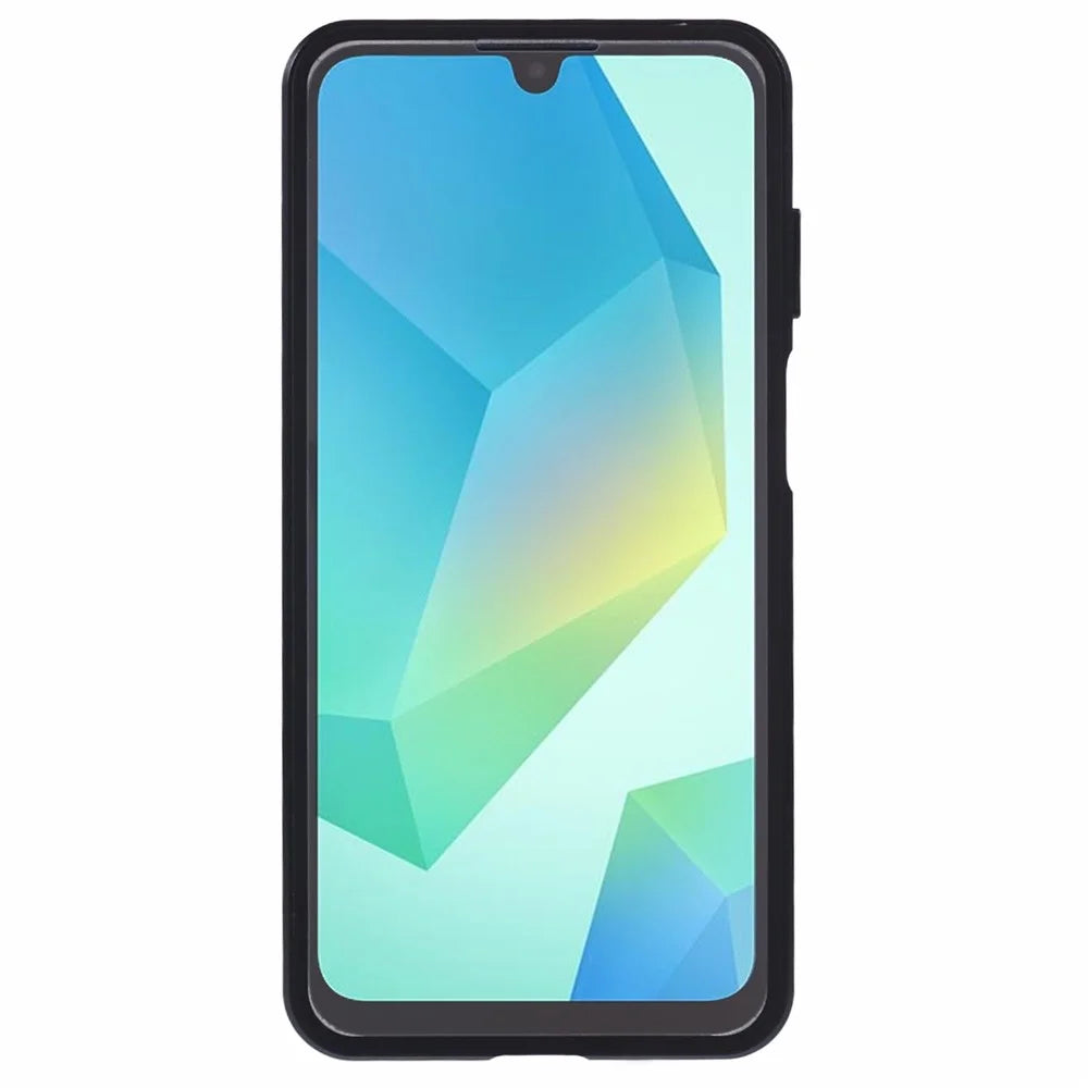 For Samsung Galaxy A16 4G / 5G Full Body Case Magnetic Tempered Glass Double-Sided Phone Case - Black - 3