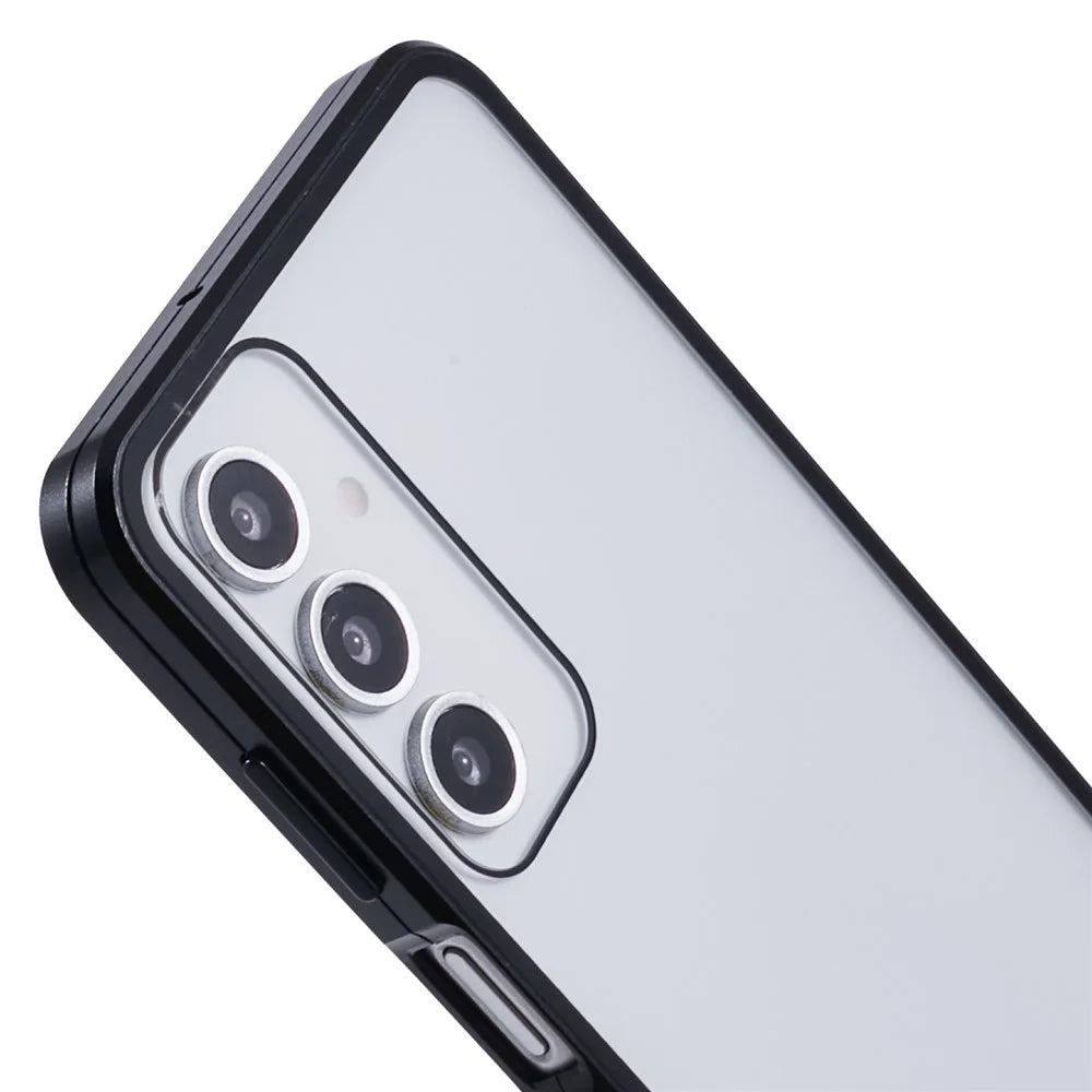 For Samsung Galaxy A16 4G / 5G Full Body Case Magnetic Tempered Glass Double-Sided Phone Case - Black - 5