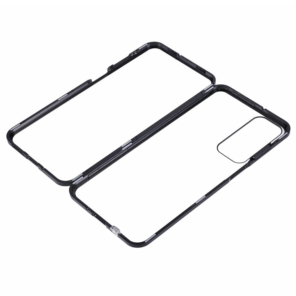 For Samsung Galaxy A16 4G / 5G Full Body Case Magnetic Tempered Glass Double-Sided Phone Case - Black - 6