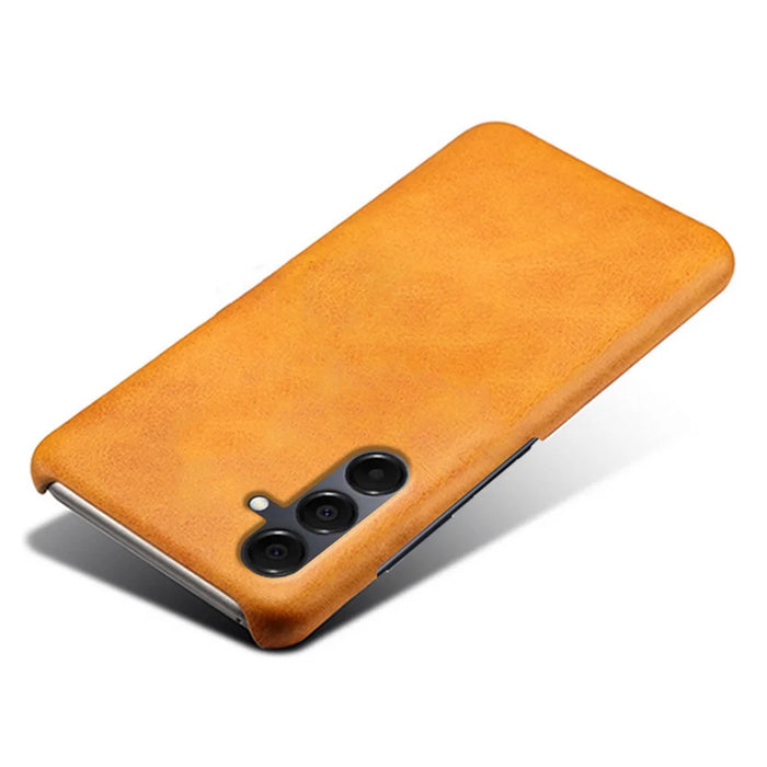 For Samsung Galaxy A16 4G / 5G Case Calf Texture PU Leather Hard PC Protective Phone Cover - Orange - 3