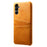 For Samsung Galaxy A16 4G / 5G Case Dual Card Slots PU Leather + Hard PC Phone Cover - Orange - 1