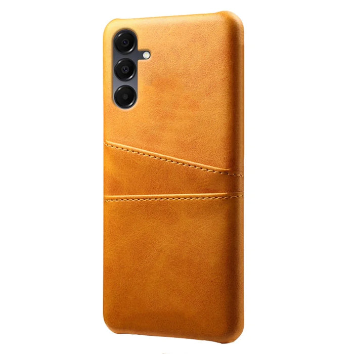 For Samsung Galaxy A16 4G / 5G Case Dual Card Slots PU Leather + Hard PC Phone Cover - Orange - 1