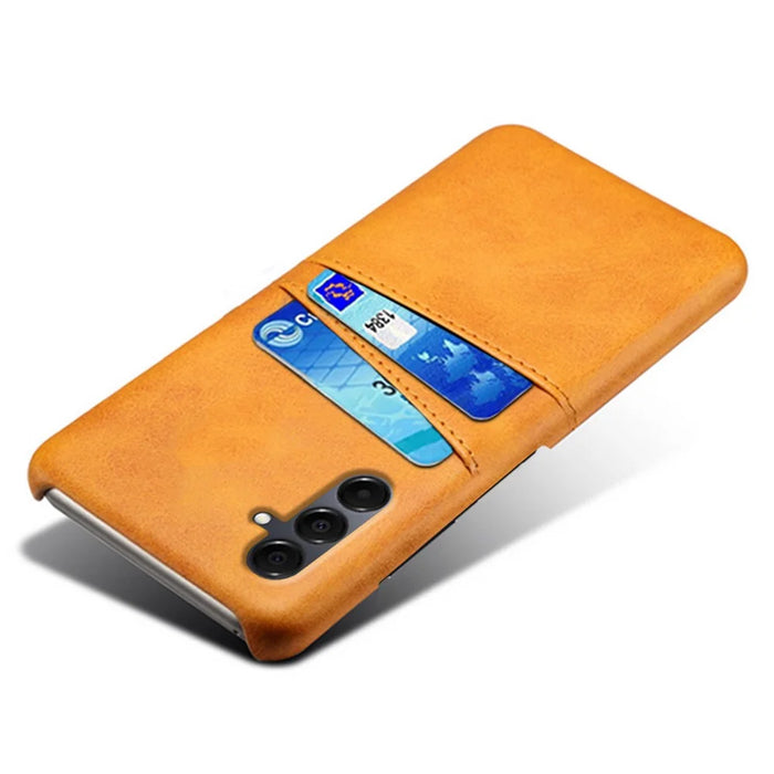 For Samsung Galaxy A16 4G / 5G Case Dual Card Slots PU Leather + Hard PC Phone Cover - Orange - 3