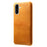 For Samsung Galaxy A36 5G Case Calf Texture PU Leather Hard PC Protective Phone Cover - Orange - 1