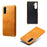 For Samsung Galaxy A36 5G Case Calf Texture PU Leather Hard PC Protective Phone Cover - Orange - 2