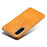 For Samsung Galaxy A36 5G Case Calf Texture PU Leather Hard PC Protective Phone Cover - Orange - 3