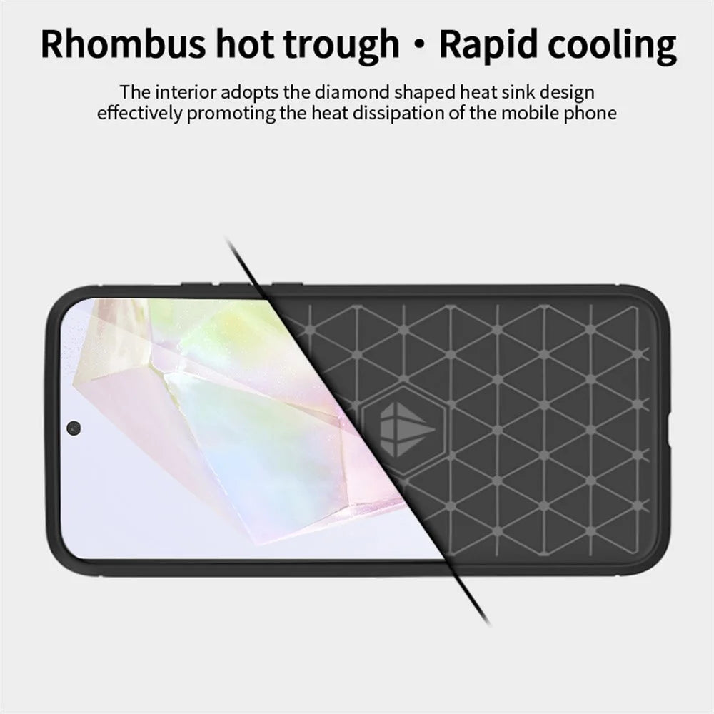 MOFI JK TPU Series-1 For Samsung Galaxy A36 5G Case Carbon Fiber Texture TPU Soft Phone Cover - Black - 7