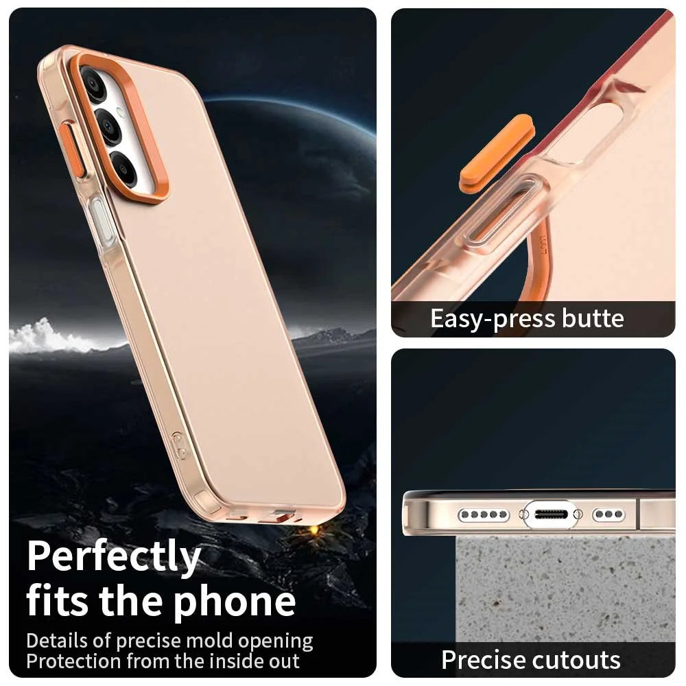 For Samsung Galaxy A25 5G (Global) (161.0 x 76.5 x 8.3mm) Case Matte Anti-Drop Phone Back Cover - Orange - 3