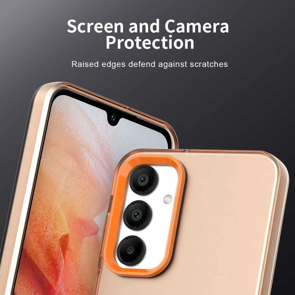 For Samsung Galaxy A25 5G (Global) (161.0 x 76.5 x 8.3mm) Case Matte Anti-Drop Phone Back Cover - Orange - 7