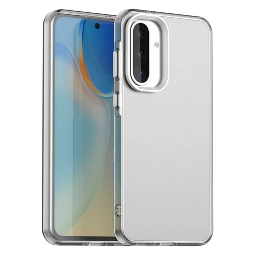 For Samsung Galaxy A36 5G / A56 5G Case PC+TPU+PET Matte Anti-Drop Phone Back Cover - White - 1