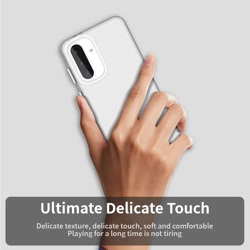 For Samsung Galaxy A36 5G / A56 5G Case PC+TPU+PET Matte Anti-Drop Phone Back Cover - White - 5
