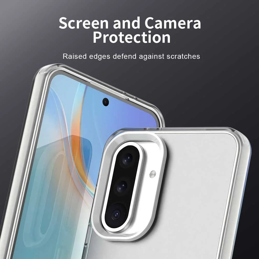 For Samsung Galaxy A36 5G / A56 5G Case PC+TPU+PET Matte Anti-Drop Phone Back Cover - White - 7