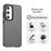 For Samsung Galaxy S23 Case PC+TPU+PET Matte Anti-Drop Phone Back Cover - Black - 4