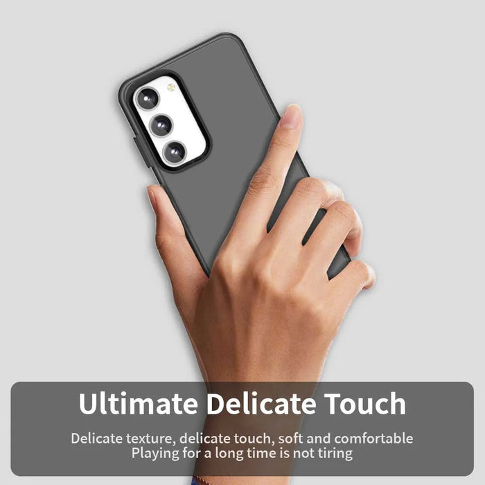 For Samsung Galaxy S23 Case PC+TPU+PET Matte Anti-Drop Phone Back Cover - Black - 5