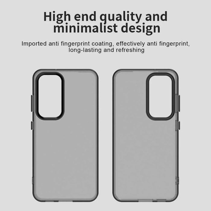 For Samsung Galaxy S23 Case PC+TPU+PET Matte Anti-Drop Phone Back Cover - Black - 6