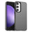 For Samsung Galaxy S23 FE Case PC+TPU+PET Matte Anti-Drop Phone Back Cover - Black - 1
