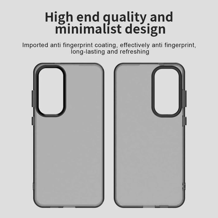 For Samsung Galaxy S23 FE Case PC+TPU+PET Matte Anti-Drop Phone Back Cover - Black - 6