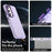 For Samsung Galaxy S23+ Case PC+TPU+PET Matte Anti-Drop Phone Back Cover - Purple - 3