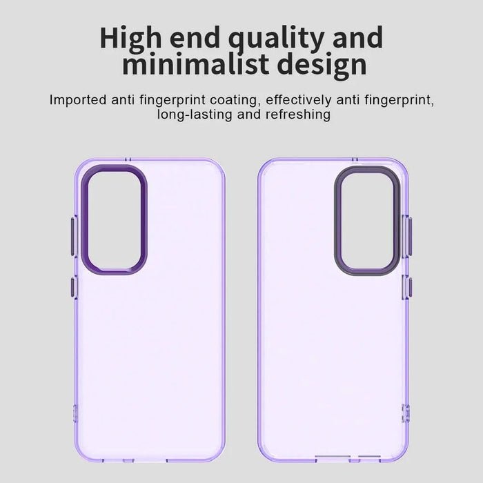 For Samsung Galaxy S23+ Case PC+TPU+PET Matte Anti-Drop Phone Back Cover - Purple - 6