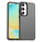 For Samsung Galaxy S24 FE Case PC+TPU+PET Matte Anti-Drop Phone Back Cover - Black - 1
