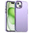 For iPhone 15 Case PC+TPU+PET Matte Anti-Drop Phone Back Cover - Purple - 1