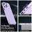 For iPhone 15 Case PC+TPU+PET Matte Anti-Drop Phone Back Cover - Purple - 3