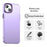 For iPhone 15 Case PC+TPU+PET Matte Anti-Drop Phone Back Cover - Purple - 4
